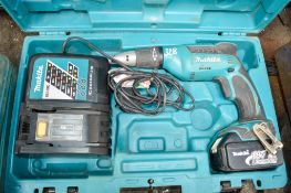 Makita 18v cordless screwgun c/w 2 batteries, charger & carry case A684419