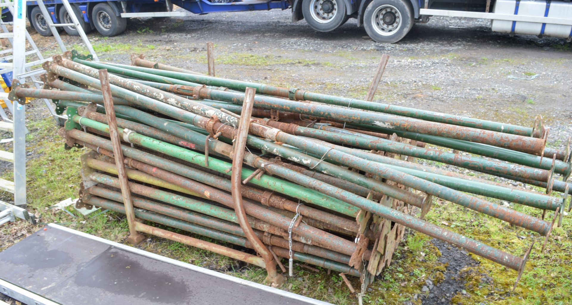 Stillage of approximately 65 builders props