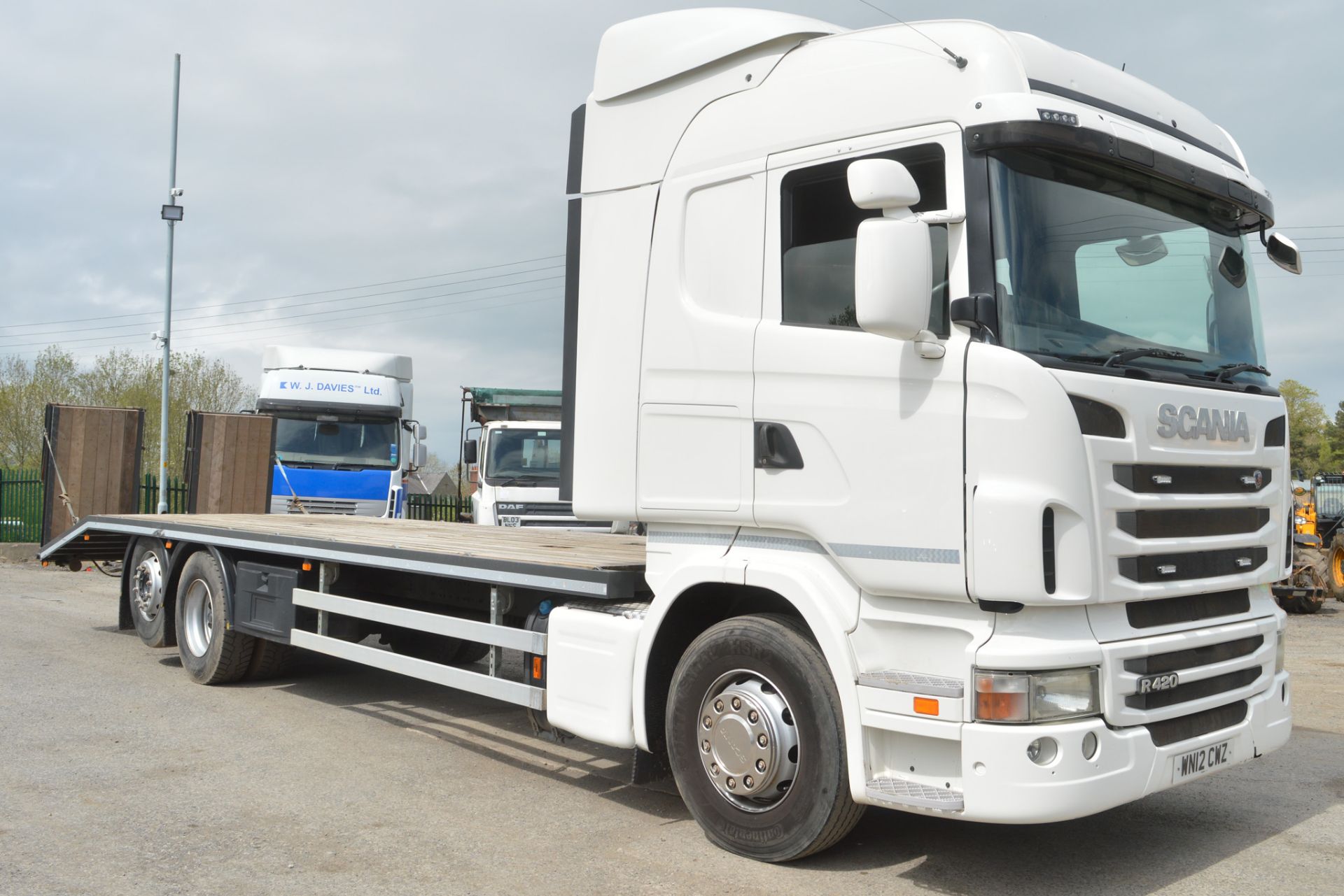 Scania R420 High Line Euro 5 6x2 30 foot beaver tail plant lorry  Registration number: WN12 CWZ - Image 2 of 11