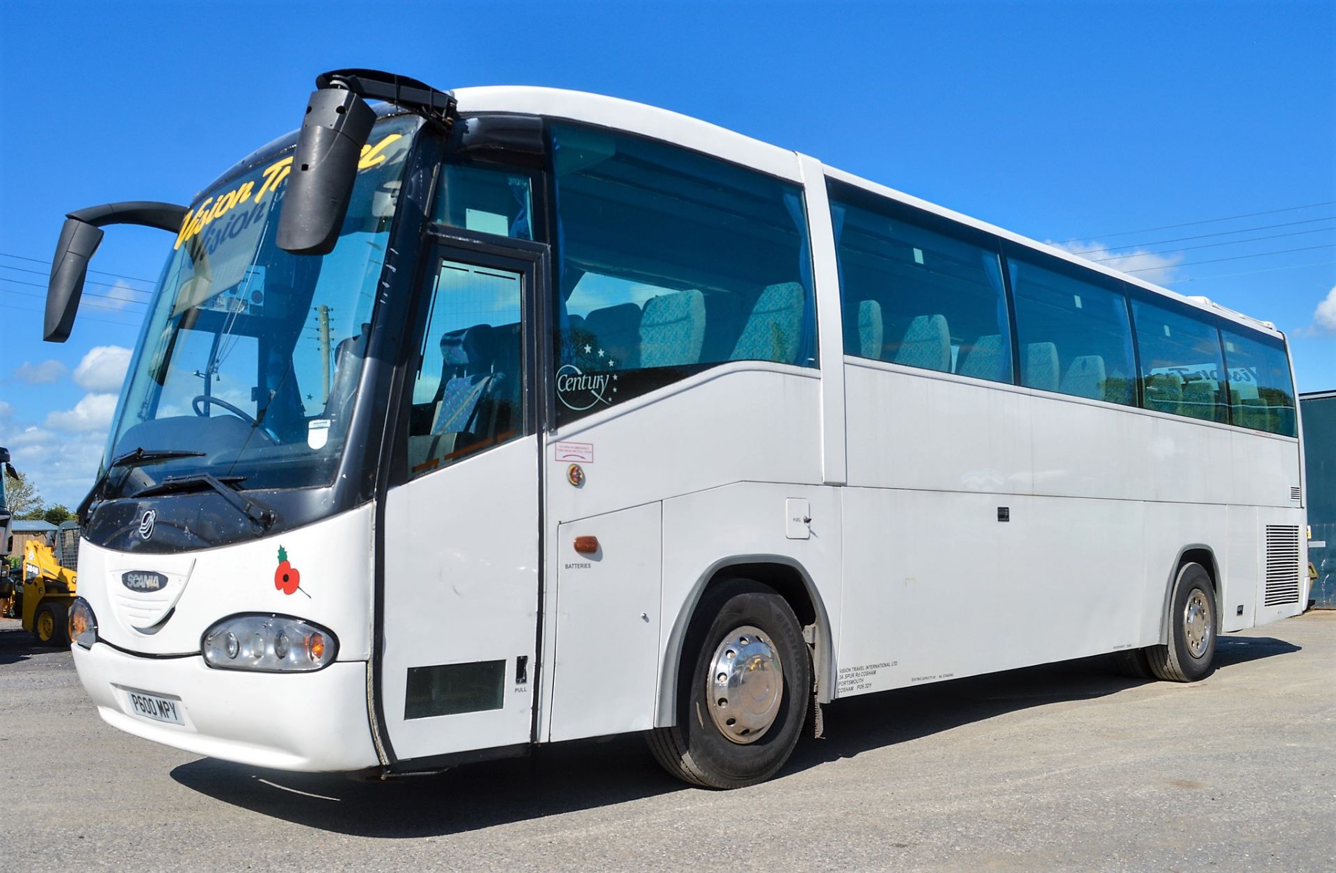 Scania Irizar Century 49 seat luxury coach Registration Number: P600 MPY Date of registration: 14/