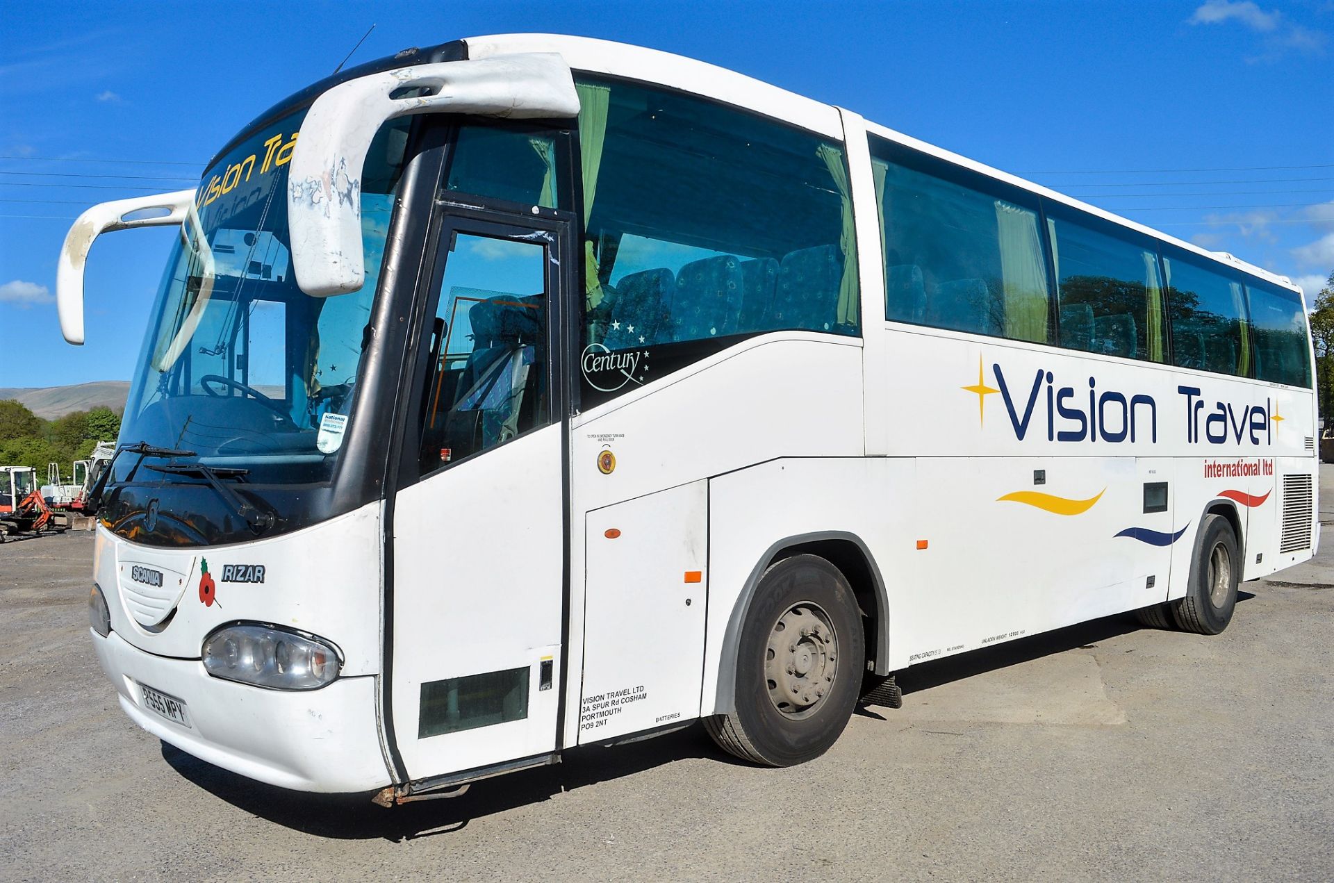 Scania Irizar Century 53 seat luxury coach Registration Number: P555 MPY Date of registration: 25/