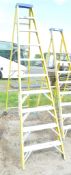 Clow 10 tread fibreglass step ladder  A759547