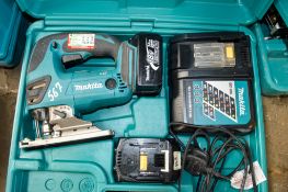 Makita 18v cordless jigsaw c/w 2 batteries, charger & carry case A628423