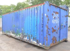 24 ft x 9 ft steel shipping container  c/w key in office  BB34791