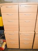 4 - 3 drawer pedestals