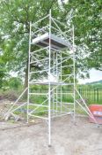 Eiger 500 scaffold podium tower  Comprising of approximately 4 full size ends, 2 half size ends, 3