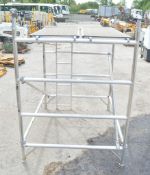 Youngman Boss scaffold podium tower  Comprising of approximately 3 full size ends, 2 half size ends