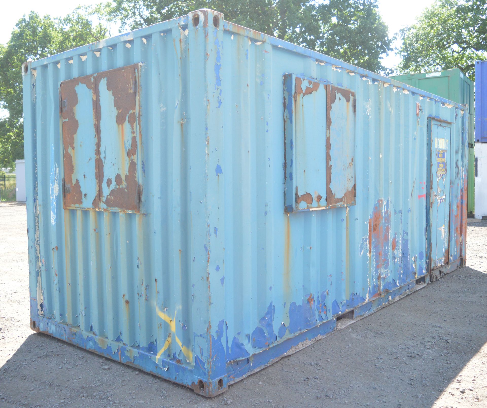 20 ft x 8 ft steel anti vandal office (converted shipping container)  c/w keys in office - Image 4 of 6