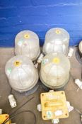 4 - 110v lamps c/w distribution box
