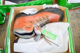 Pair of Click brown safety boots Size 11