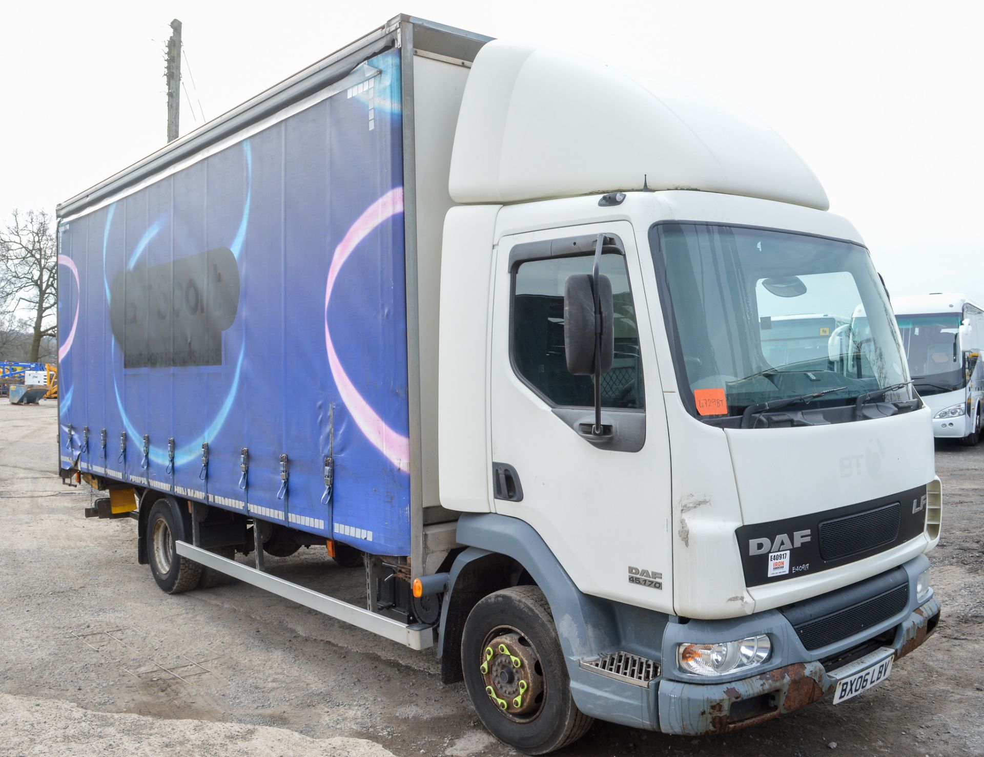 DAF LF 45.150 7.5 tonne curtain sided lorry (Ex BT) Registration Number: BX06 LBV    Date of - Image 2 of 10