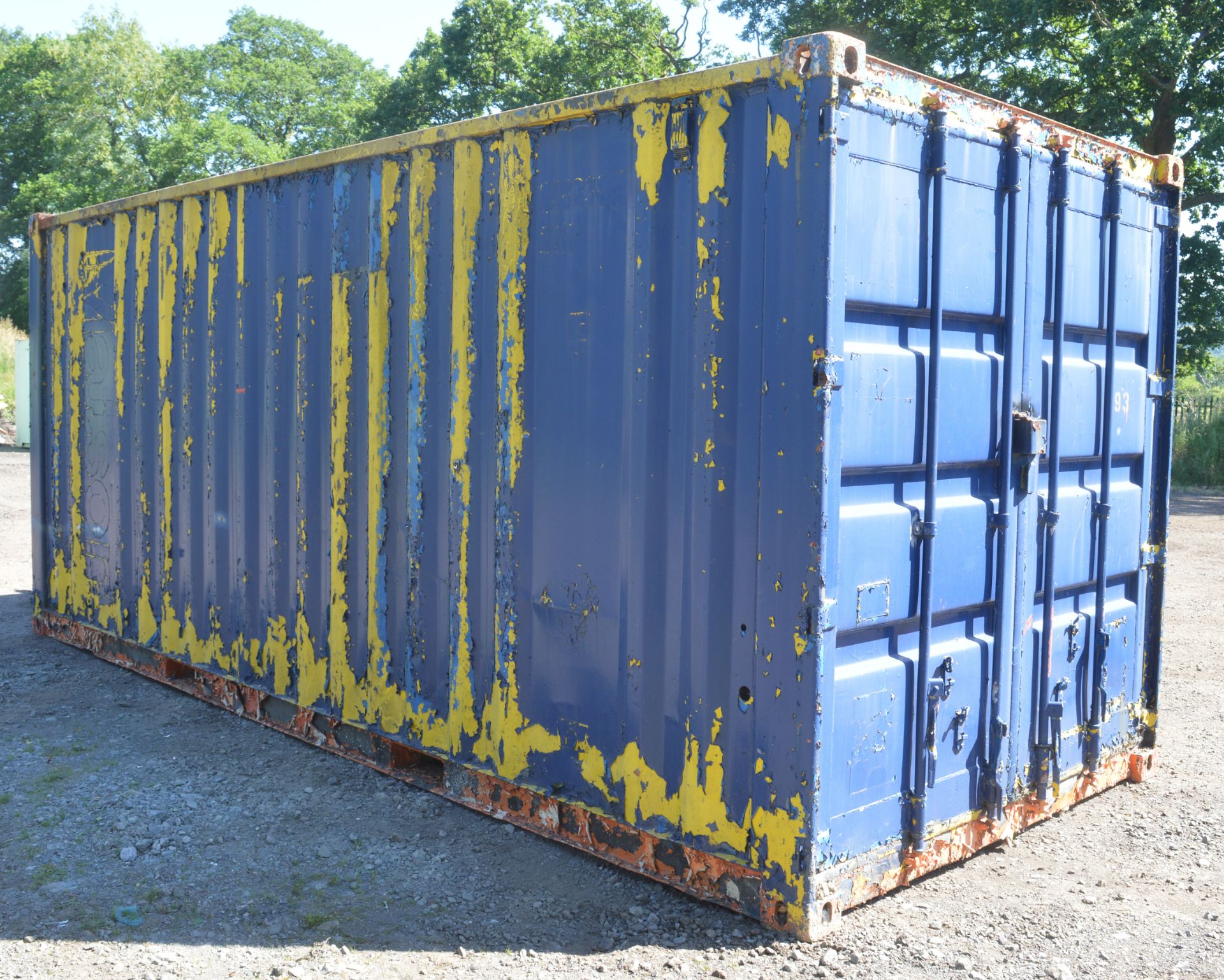 20 ft x 8 ft steel office site unit (converted shipping container) ** No keys but unlocked ** 93 BC - Image 2 of 6