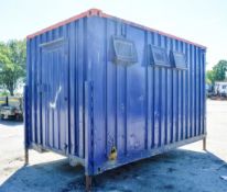 13 ft x 8 ft steel anti vandal jack leg  toilet site unit ** Locked on one door with padlock **