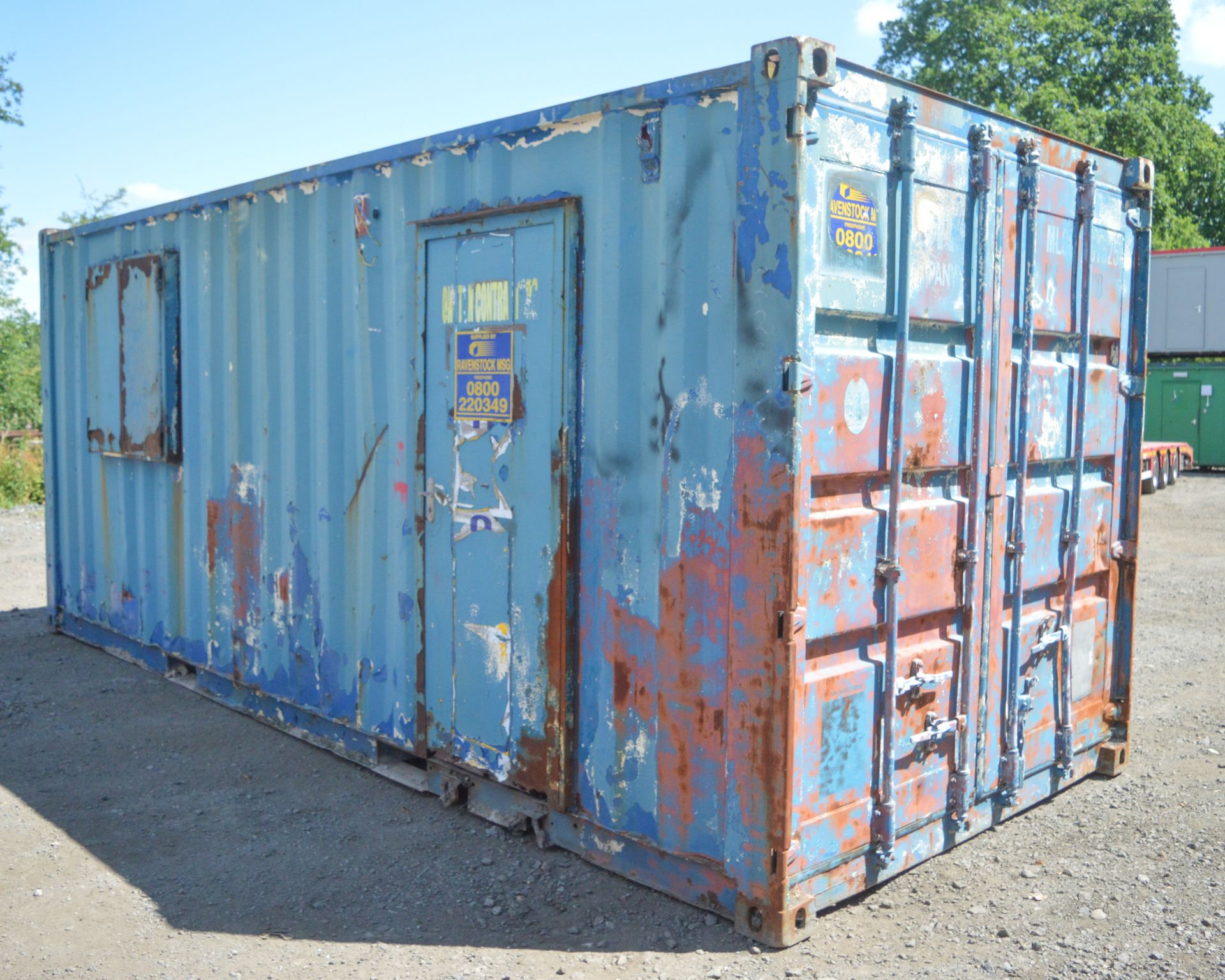 20 ft x 8 ft steel anti vandal office (converted shipping container)  c/w keys in office - Image 2 of 6