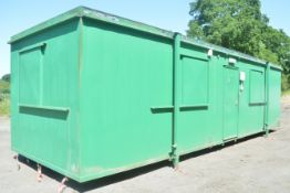 32 ft x 10 ft steel anti vandal jack leg site office  ** No keys but unlocked ** 400601