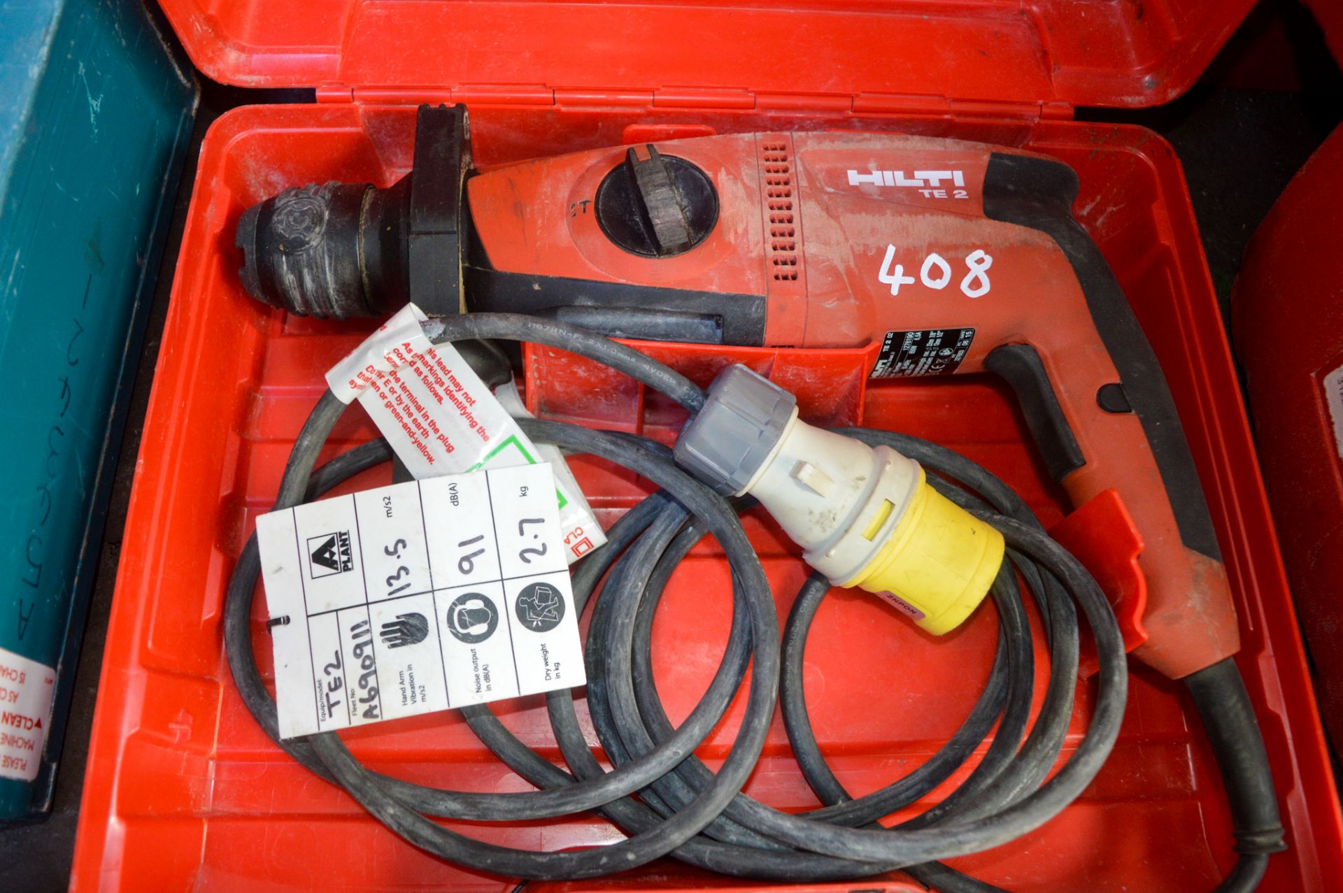 Hilti TE2 110v SDS breaker c/w carry case A690911