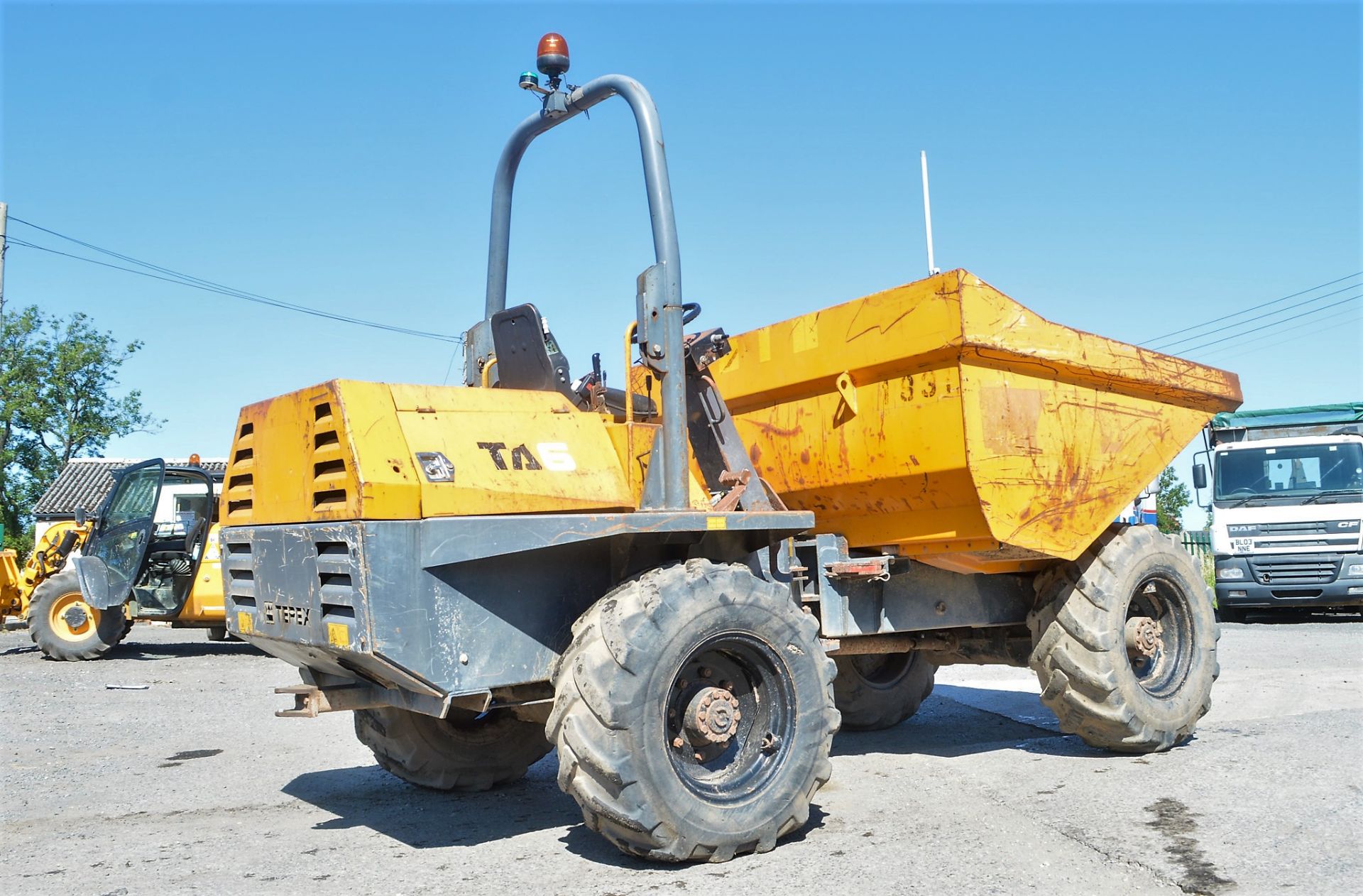 Benford Terex TA6 6 tonne straight skip dumper Year: 2007 S/N: E708FW421 Recorded Hours: 2558 1831 - Image 4 of 12