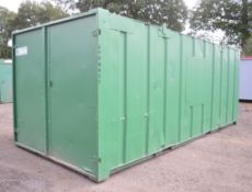 21 ft x 9 ft steel anti vandal site unit store  c/w keys in office  A409427