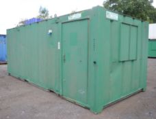 21 ft x 9 ft steel anti vandal site office  c/w keys in office  A412821