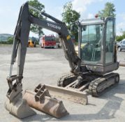 Volvo EC27C 2.8 tonne rubber tracked mini excavator Year: 2010 S/N: 003203 Recorded Hours: 2373