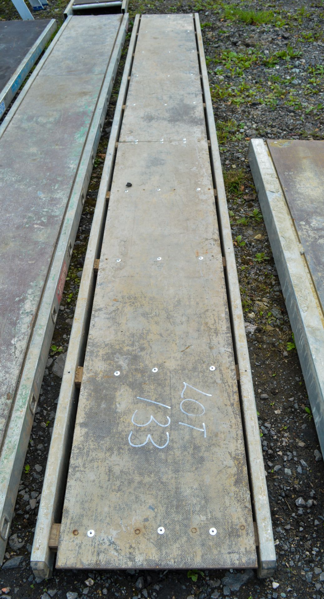 Approximately 12ft aluminium staging board 1206-0241