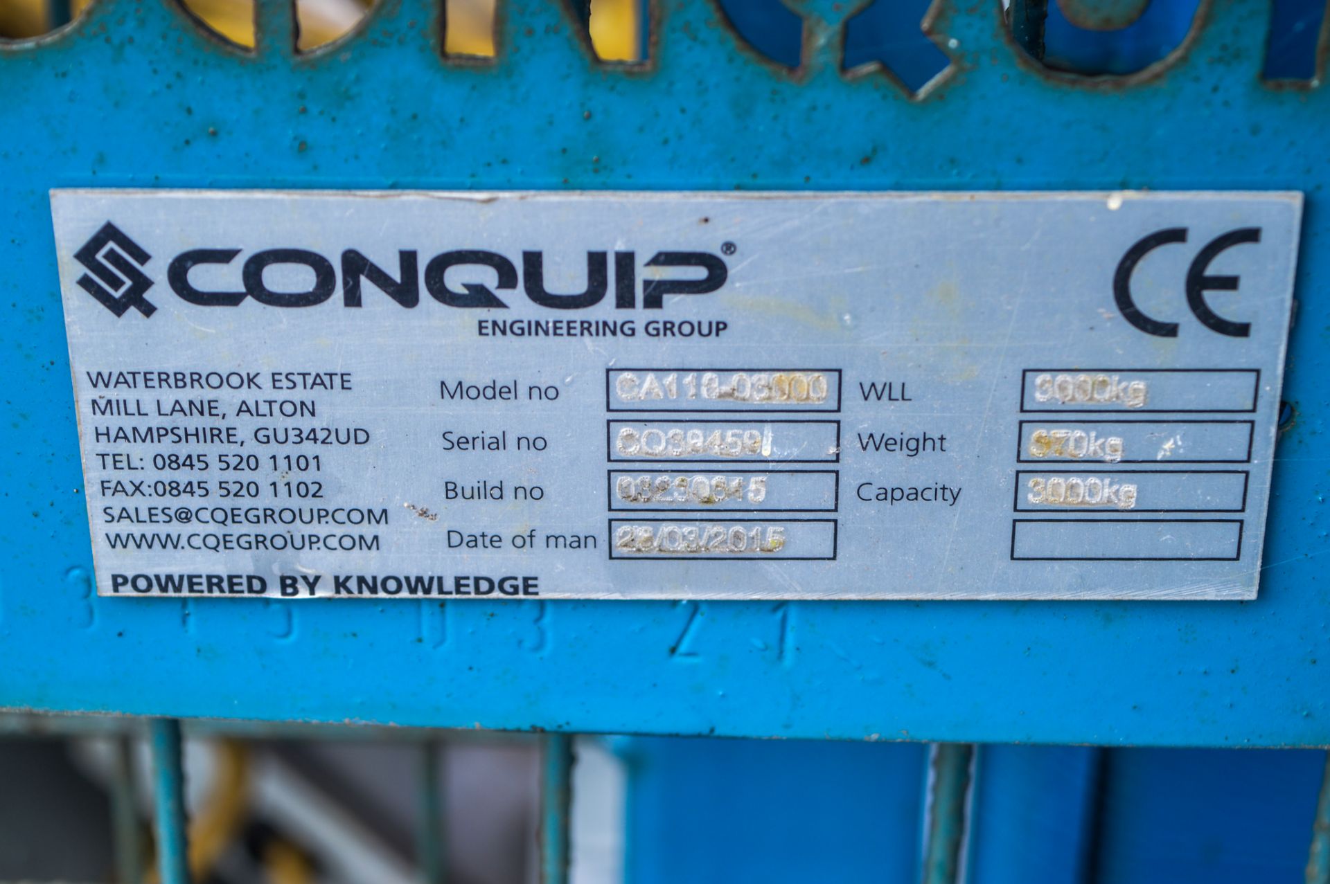 Conquip steel personnel hoist - Image 3 of 3