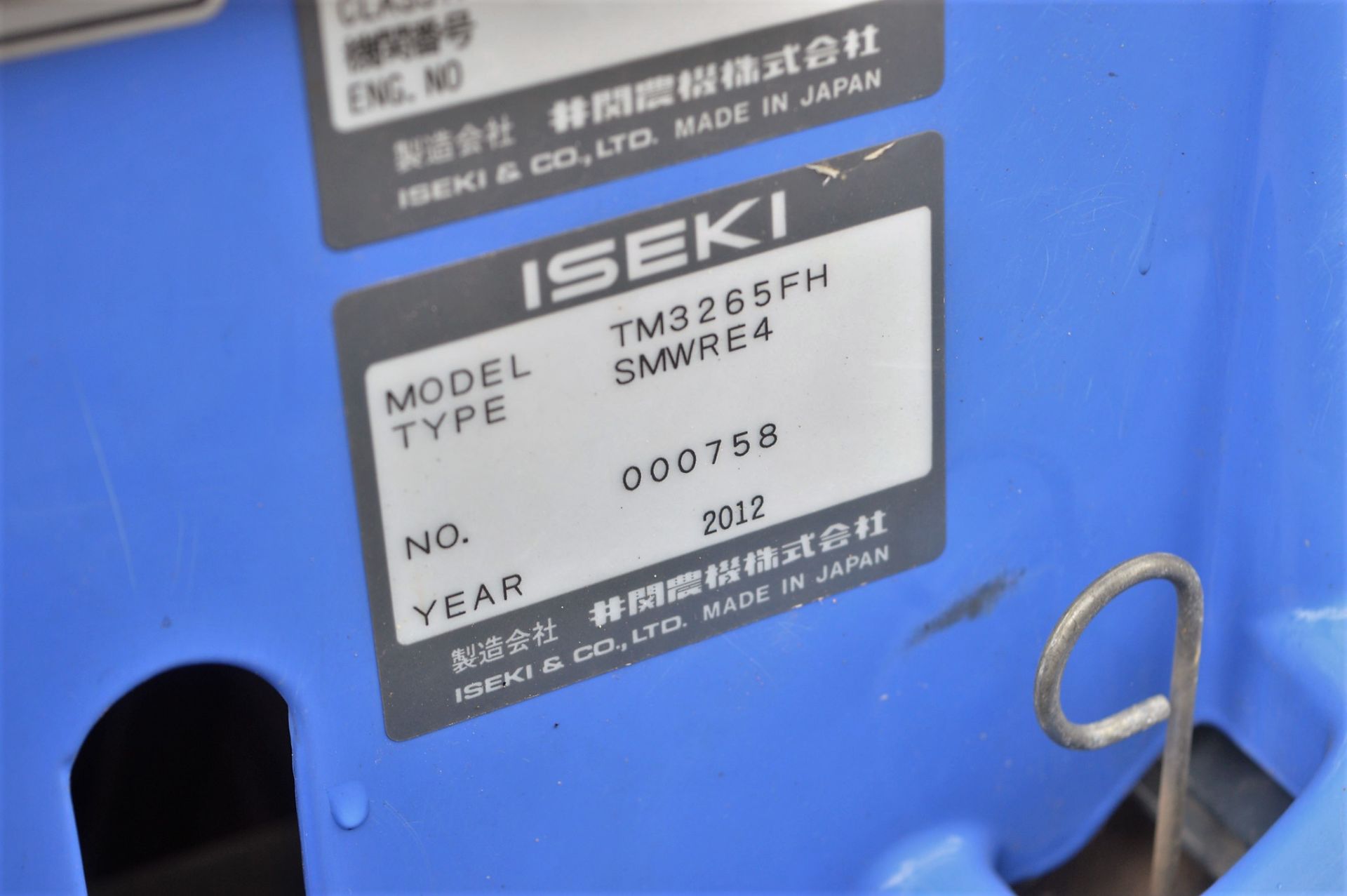 Iseki TN3265 diesel driven hydrostatic 4WD compact tractor Year: 2012 S/N: 000758 Recorded Hours: - Image 12 of 15
