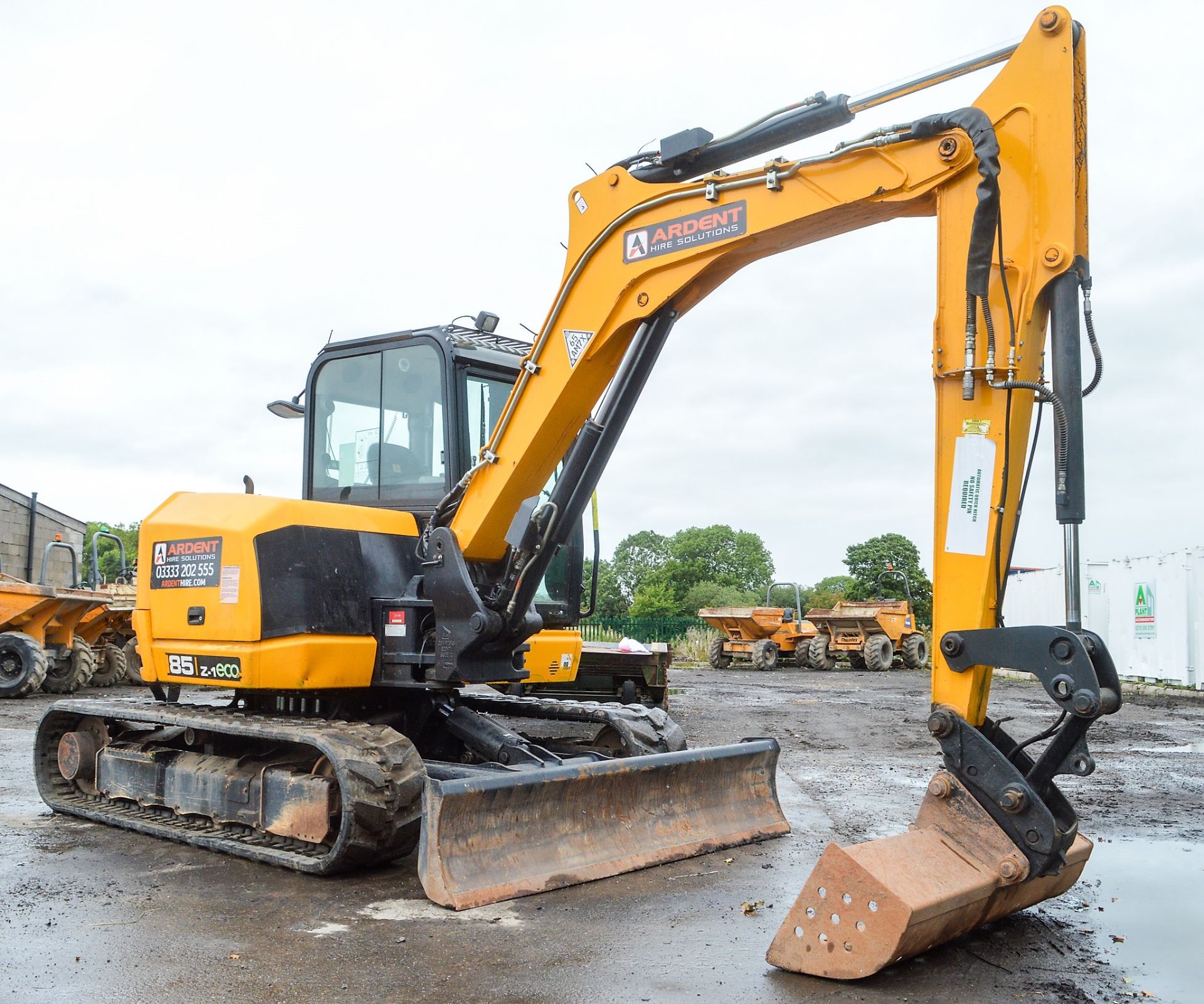 JCB 85 Z-1 Eco 8.5 tonne rubber tracked excavator Year: 2015 S/N: 2249145 Recorded Hours: 1080 - Image 2 of 13