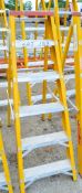 6 tread fibreglass framed step ladder 1704-LYT0856