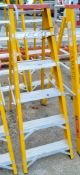 6 tread fibreglass framed step ladder 1707-LYT0385