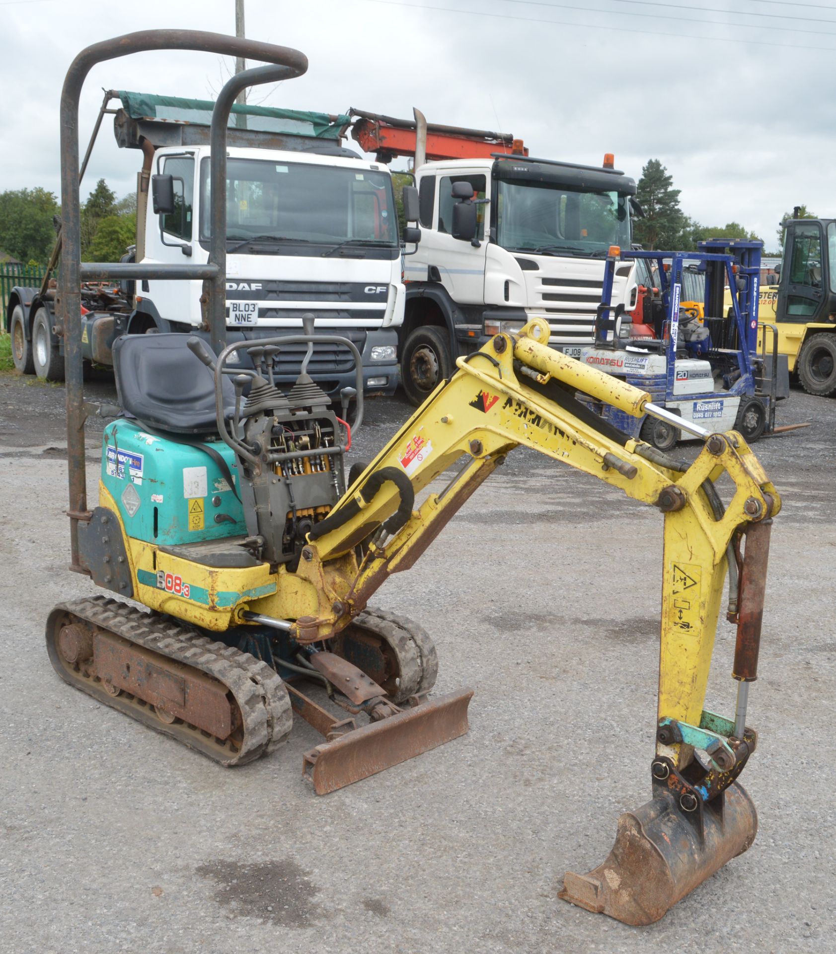 Ammann Yanmar B08-3 1 tonne rubber tracked mini excavator Year: 2002 S/N: 00862B Recorded hours: - Image 5 of 12