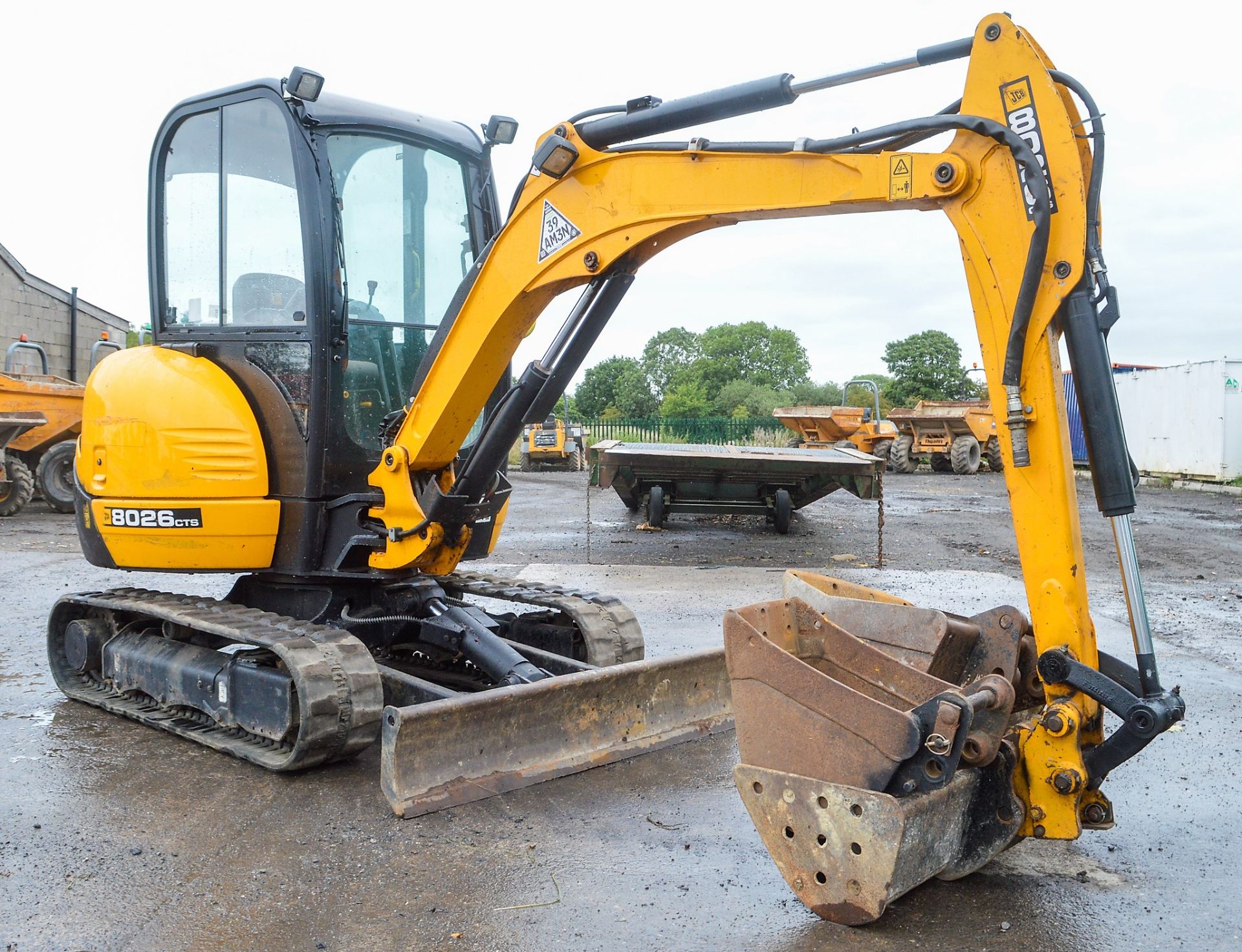 JCB 8026 CTS 2.6 tonne rubber tracked mini excavator Year: 2015 S/N: 1780386 Recorded Hours: 1183 - Image 2 of 13