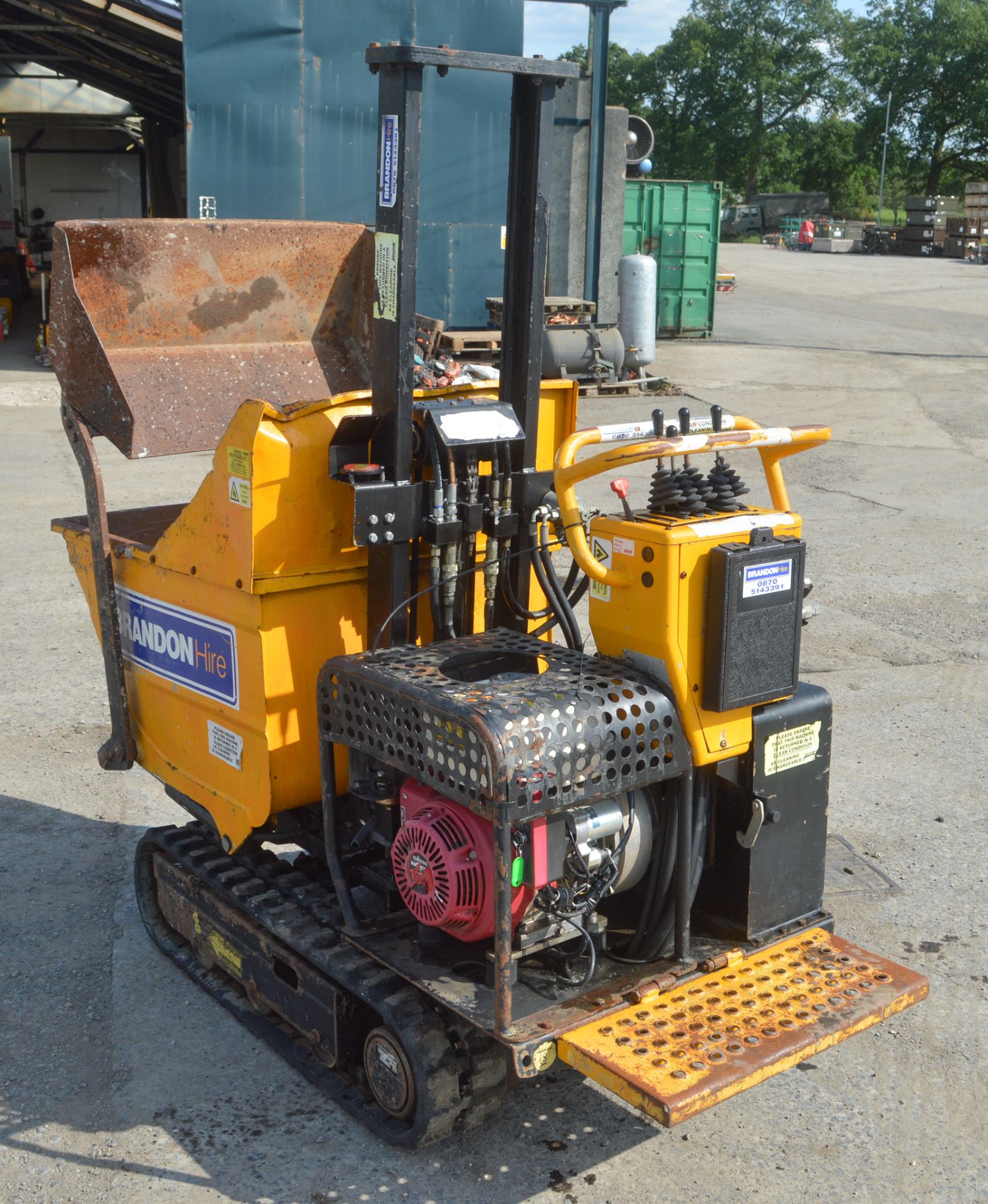 JCB Dumpster TD10 petrol driven rubber tracked self loading high tip dumper Year: 2005 S/N: - Image 4 of 8