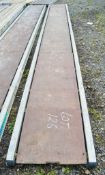 Approximately 16ft aluminium staging board XEB668