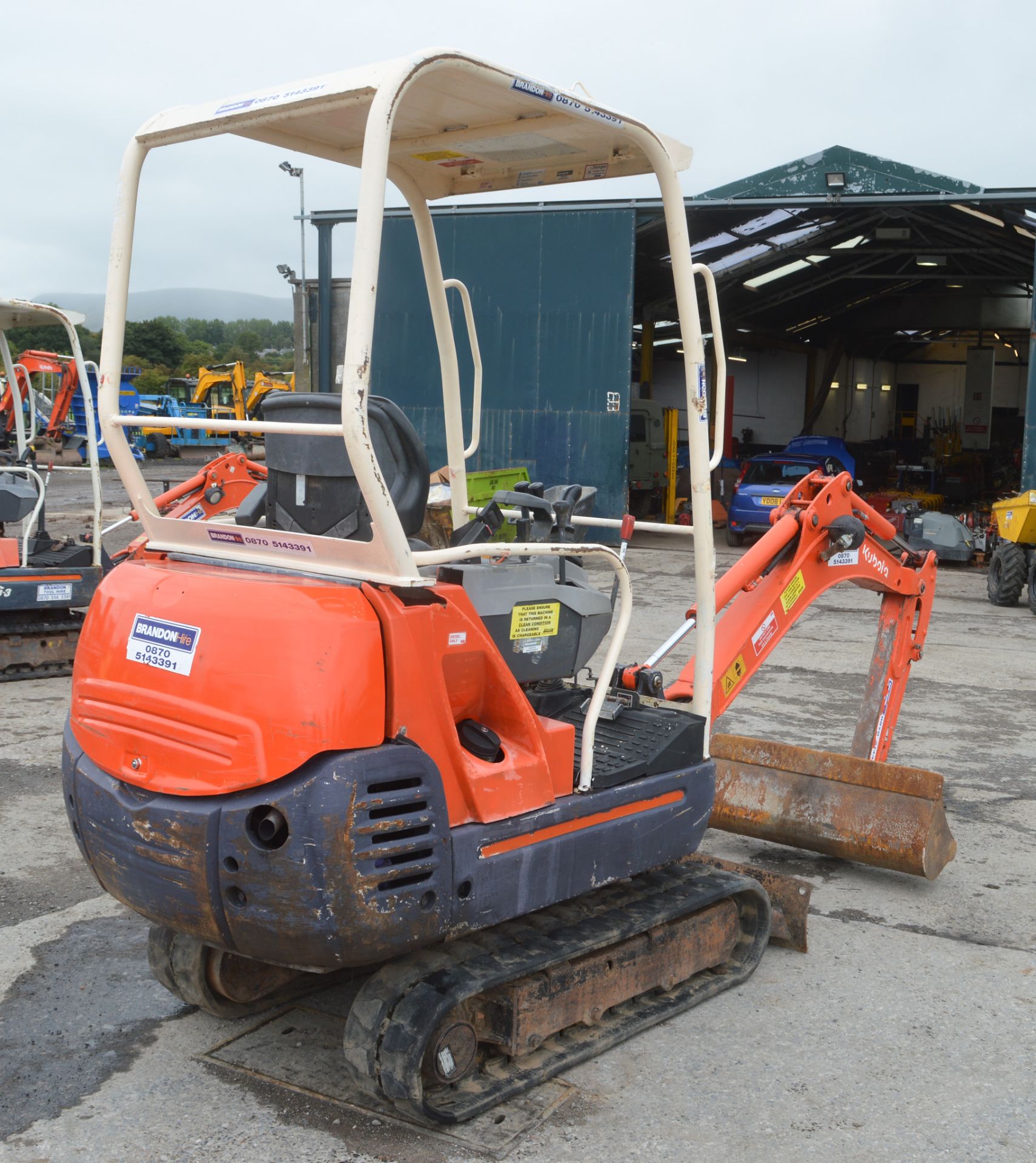 Kubota KX36-3 1.5 tonne rubber tracked mini excavator  Year: 2004 S/N: Z055396 Recorded hours: - Image 4 of 13