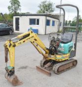 Ammann Yanmar B08-3 1 tonne rubber tracked mini excavator Year: 2002 S/N: 00862B Recorded hours: