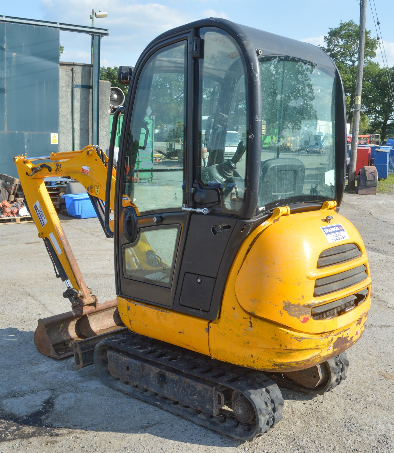 JCB 8016 1.5 tonne rubber tracked mini excavator  Year: 2007  S/N: 1505894 Recorded hours: 1867 - Image 4 of 13