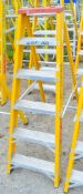 6 tread fibreglass framed step ladder 1609-LYT0296R