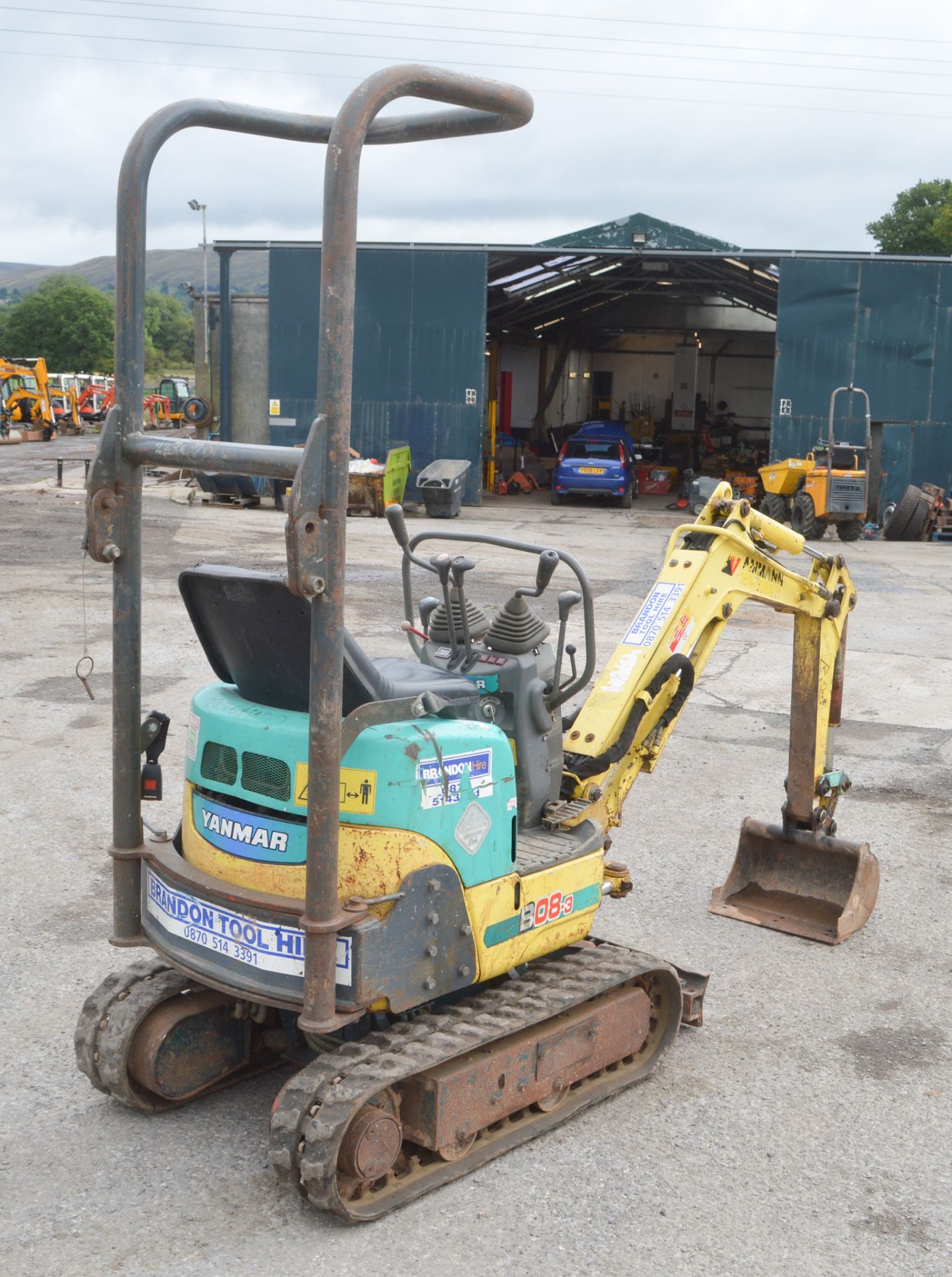 Ammann Yanmar B08-3 1 tonne rubber tracked mini excavator Year: 2002 S/N: 00862B Recorded hours: - Image 4 of 12