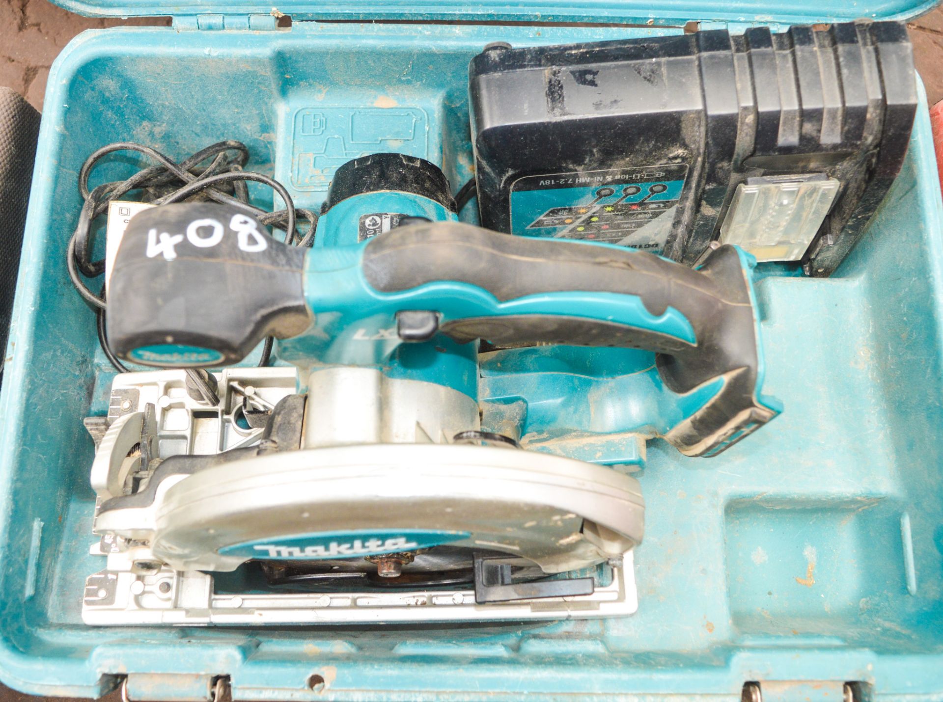 Makita 18v cordless circular saw c/w charger & carry case ** No battery ** GW