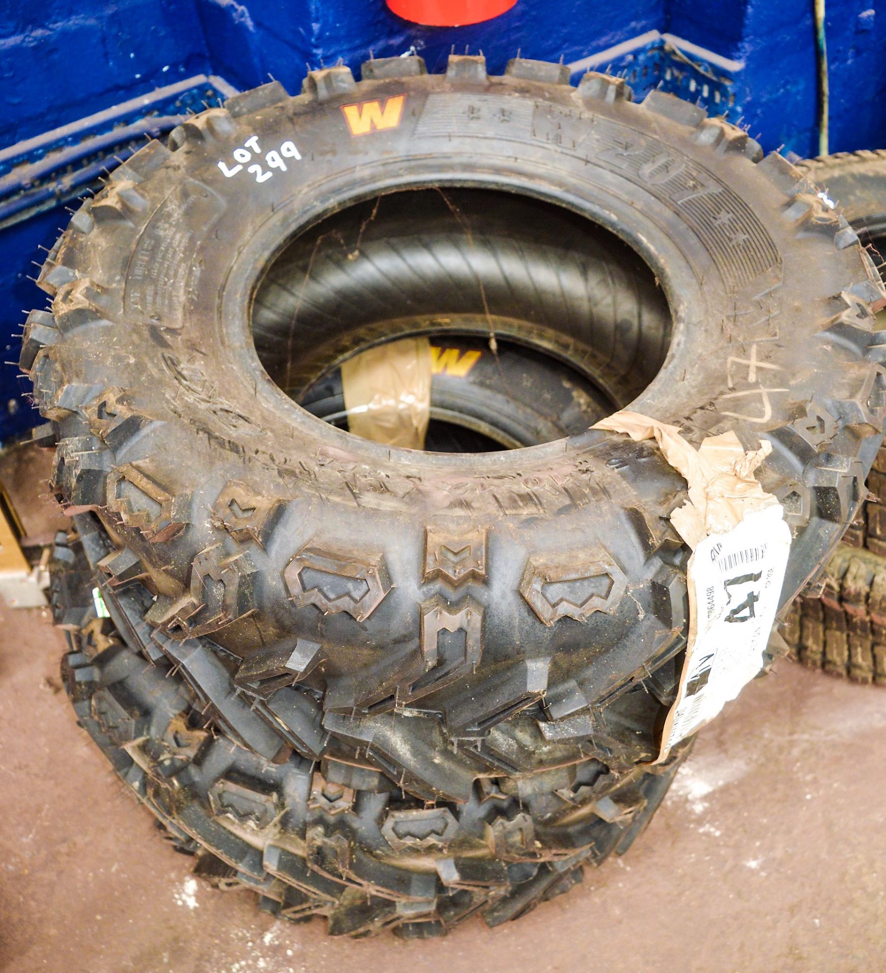 Pair of BKT AT 25 x 10 -12 ATV tyres Unused