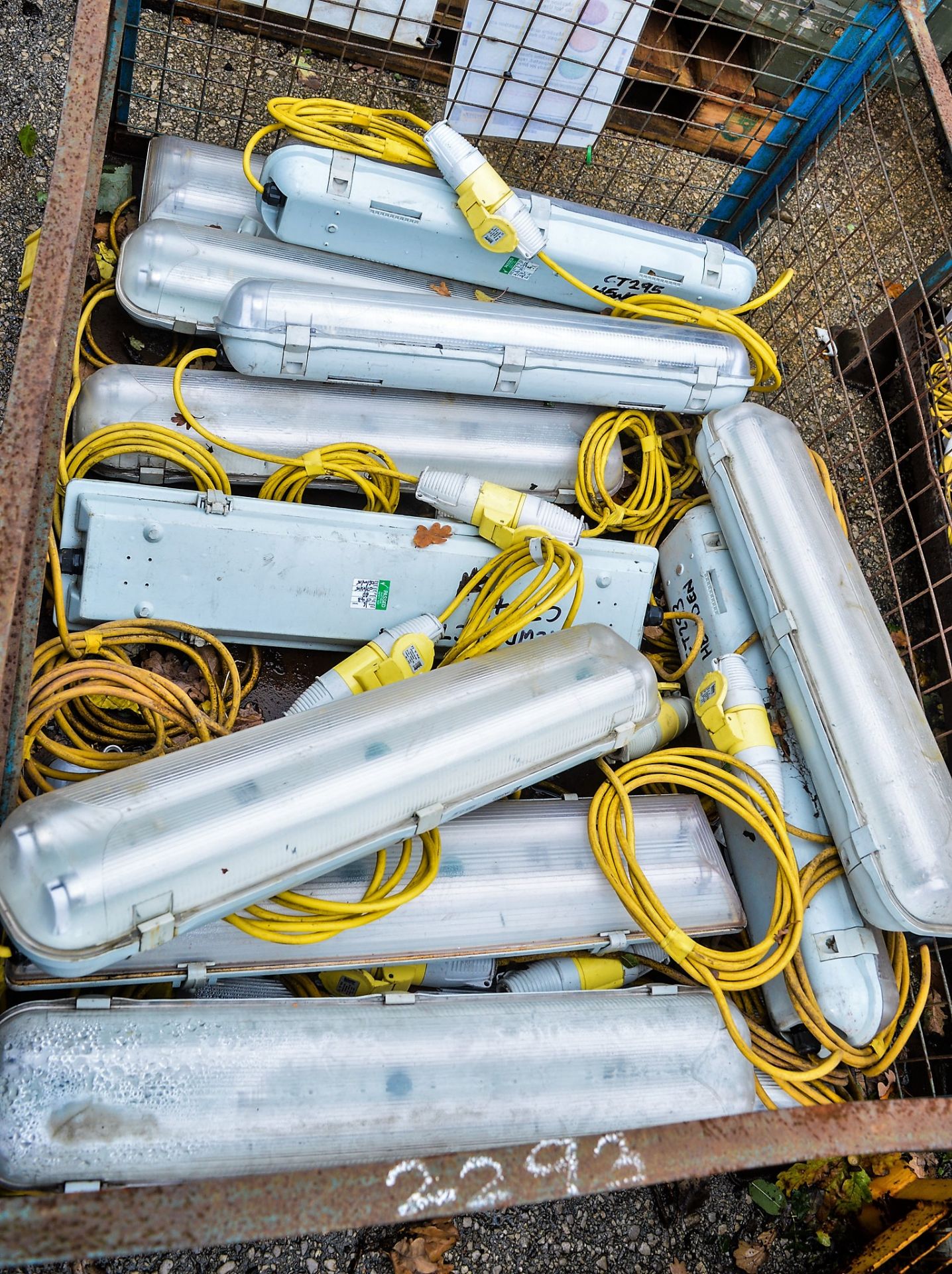 Stillage of 110v site lights