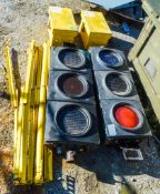 Pair of traffic lights c/w stands & control boxes A587249