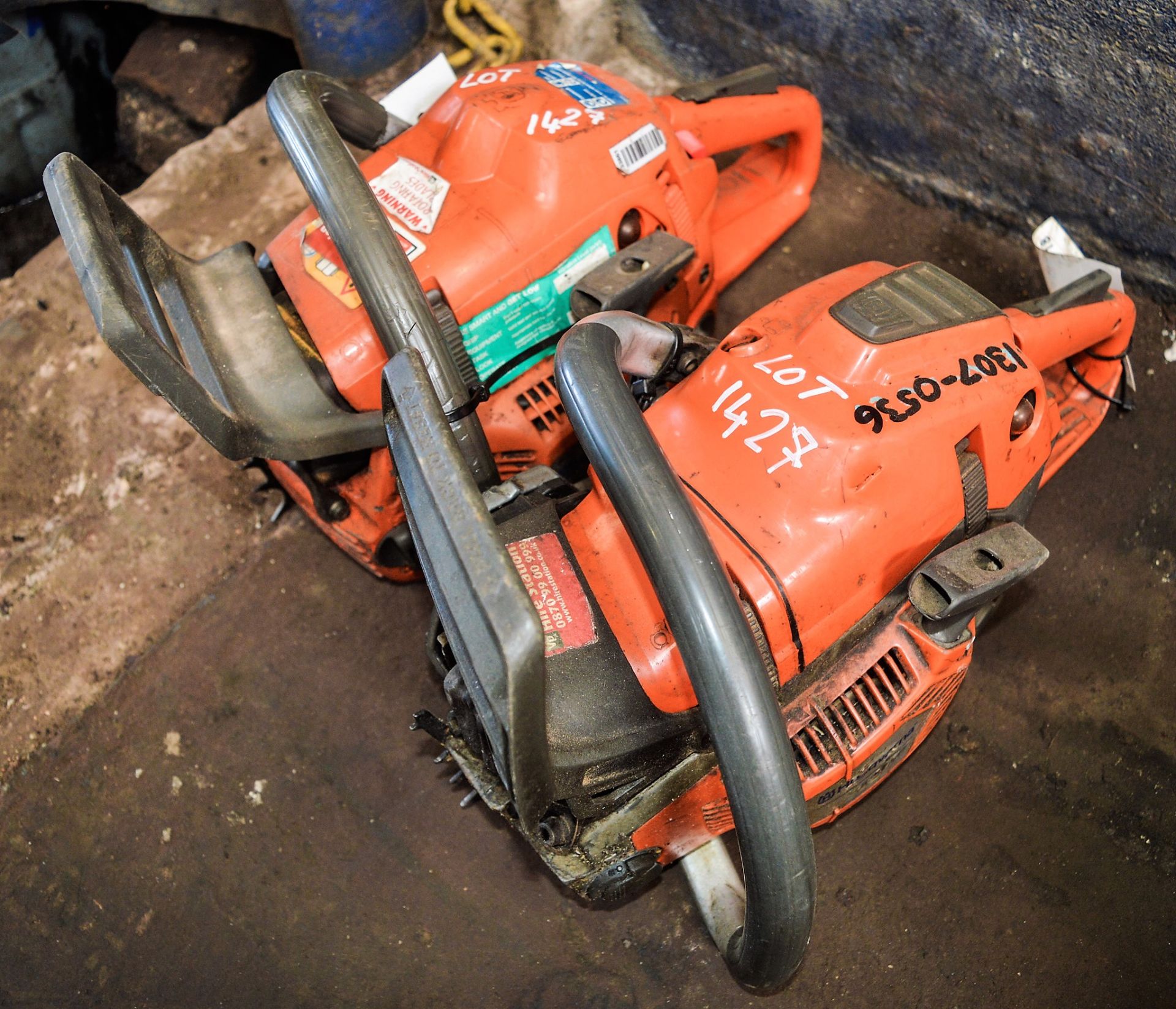 2 - Husqvarna petrol driven chainsaws ** Both in disrepair **