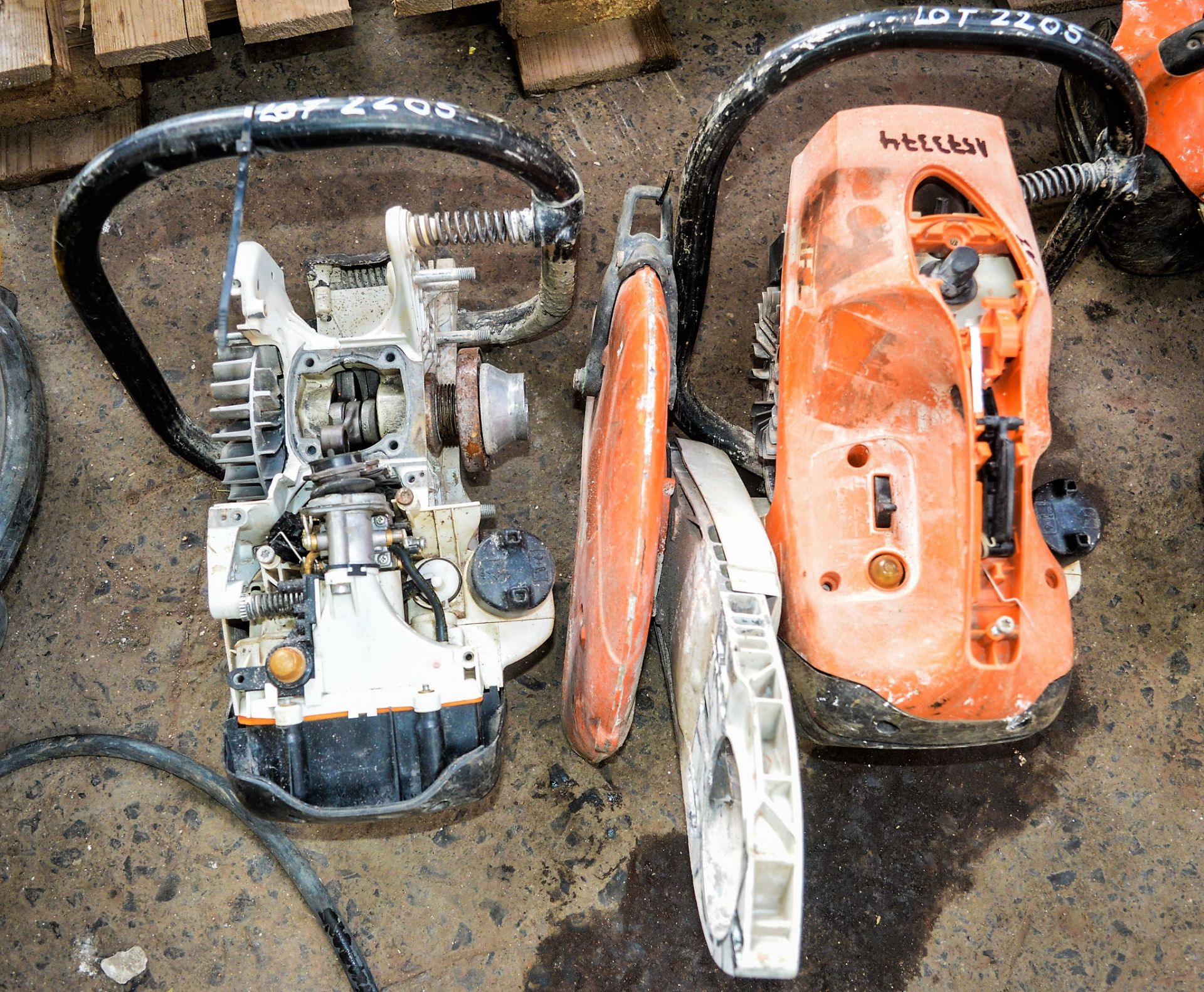 2 - Stihl TS410 petrol driven cut off saws ** Both in disrepair ** A573374