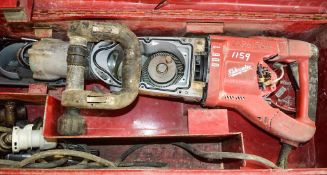 Milwaukee 110v heavy duty breaker c/w carry case ** In disrepair ** 05261564