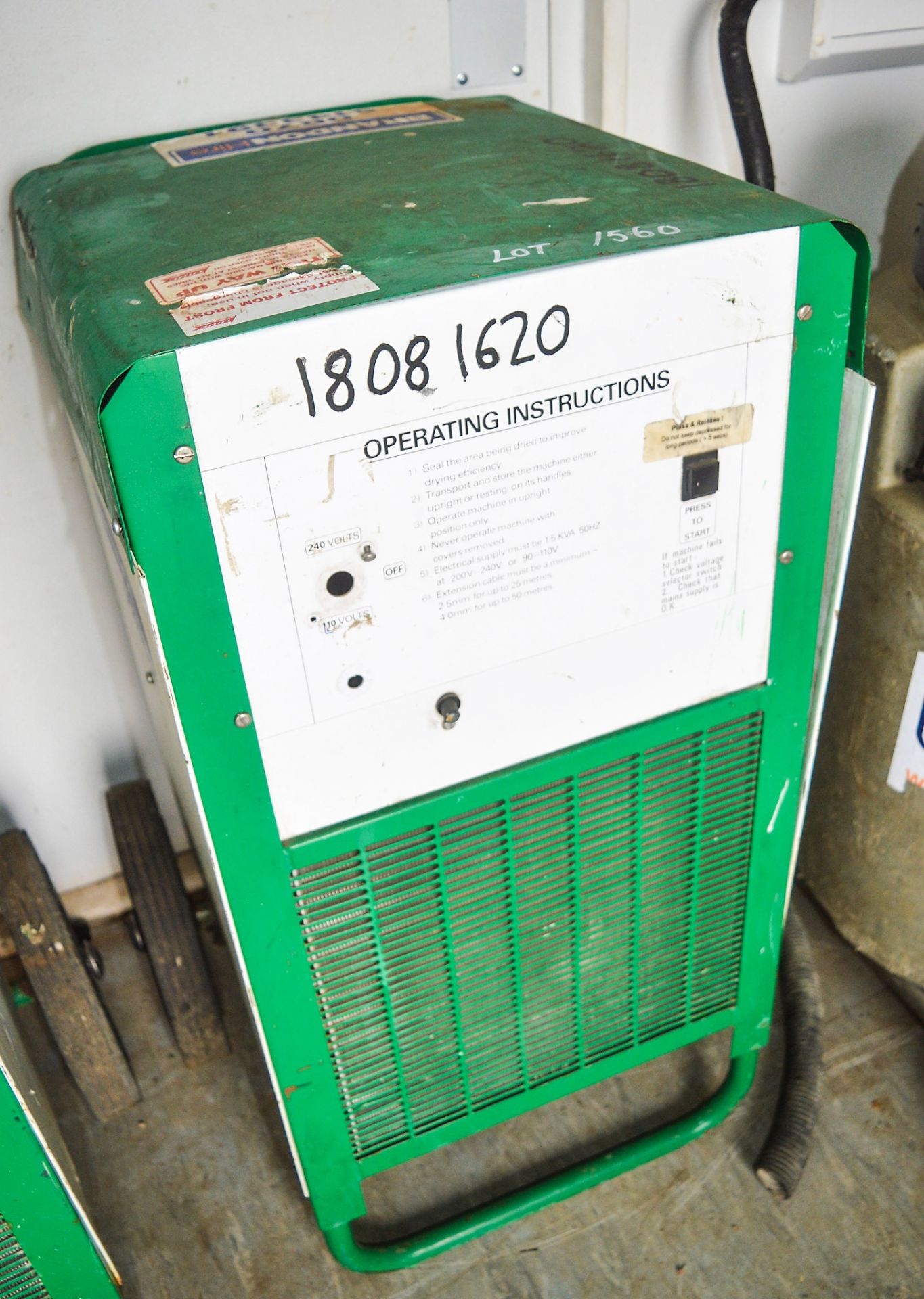 Ebac dehumidifier 1809-1620