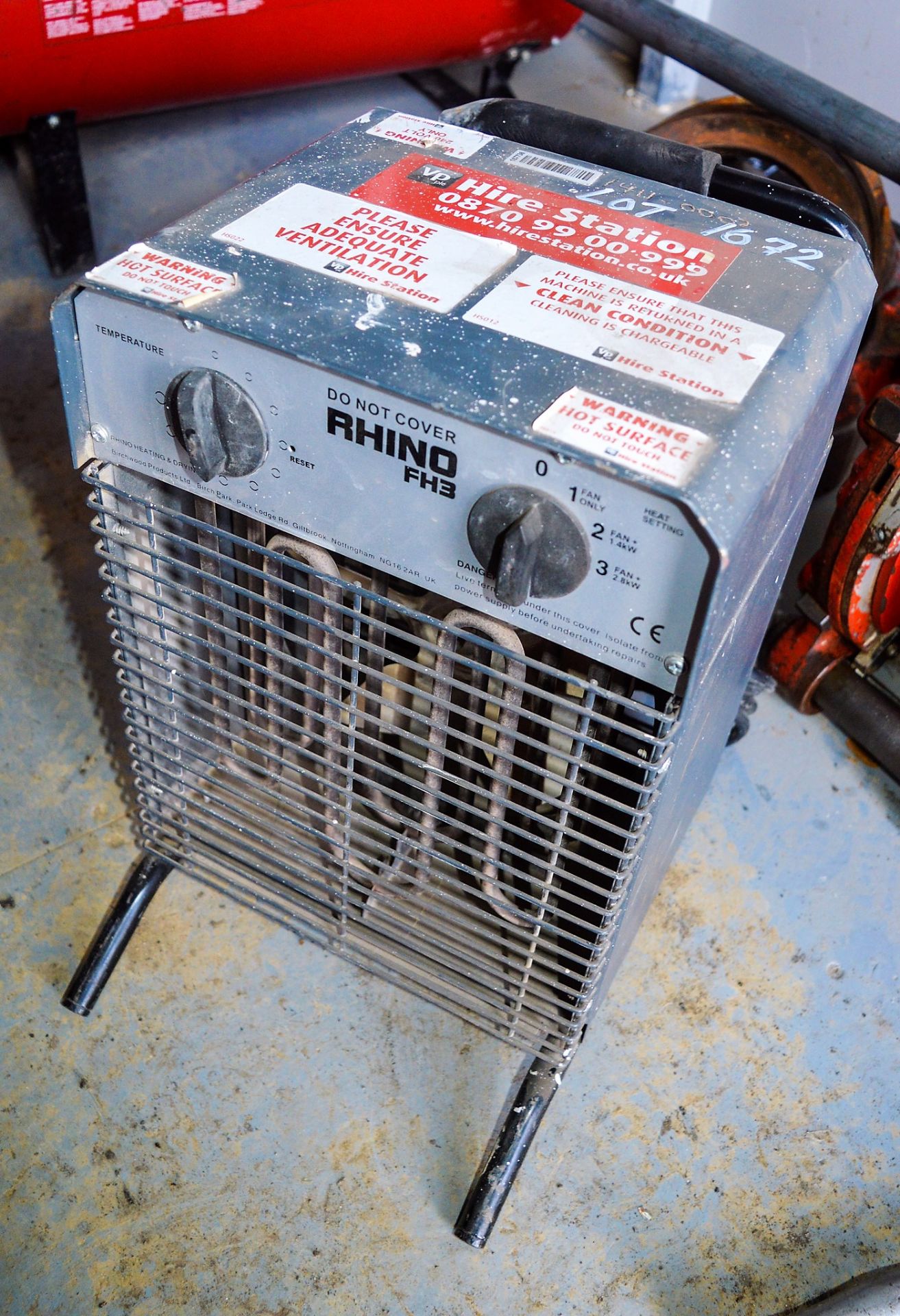 Rhino FH3 240v fan heater 1411-0002