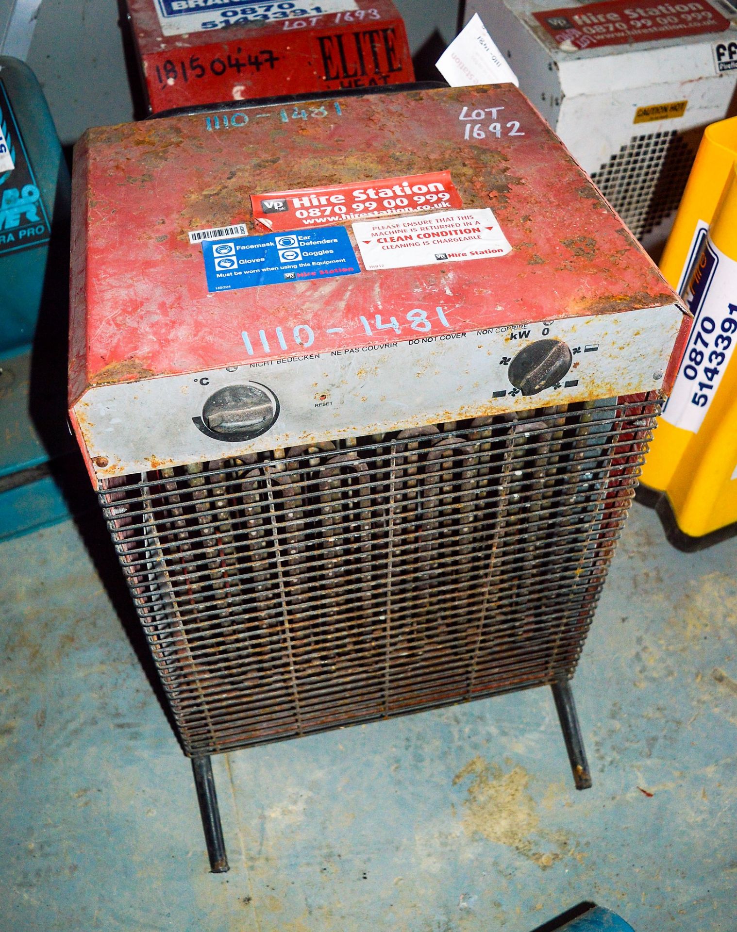 3 phase fan heater 1110-1481