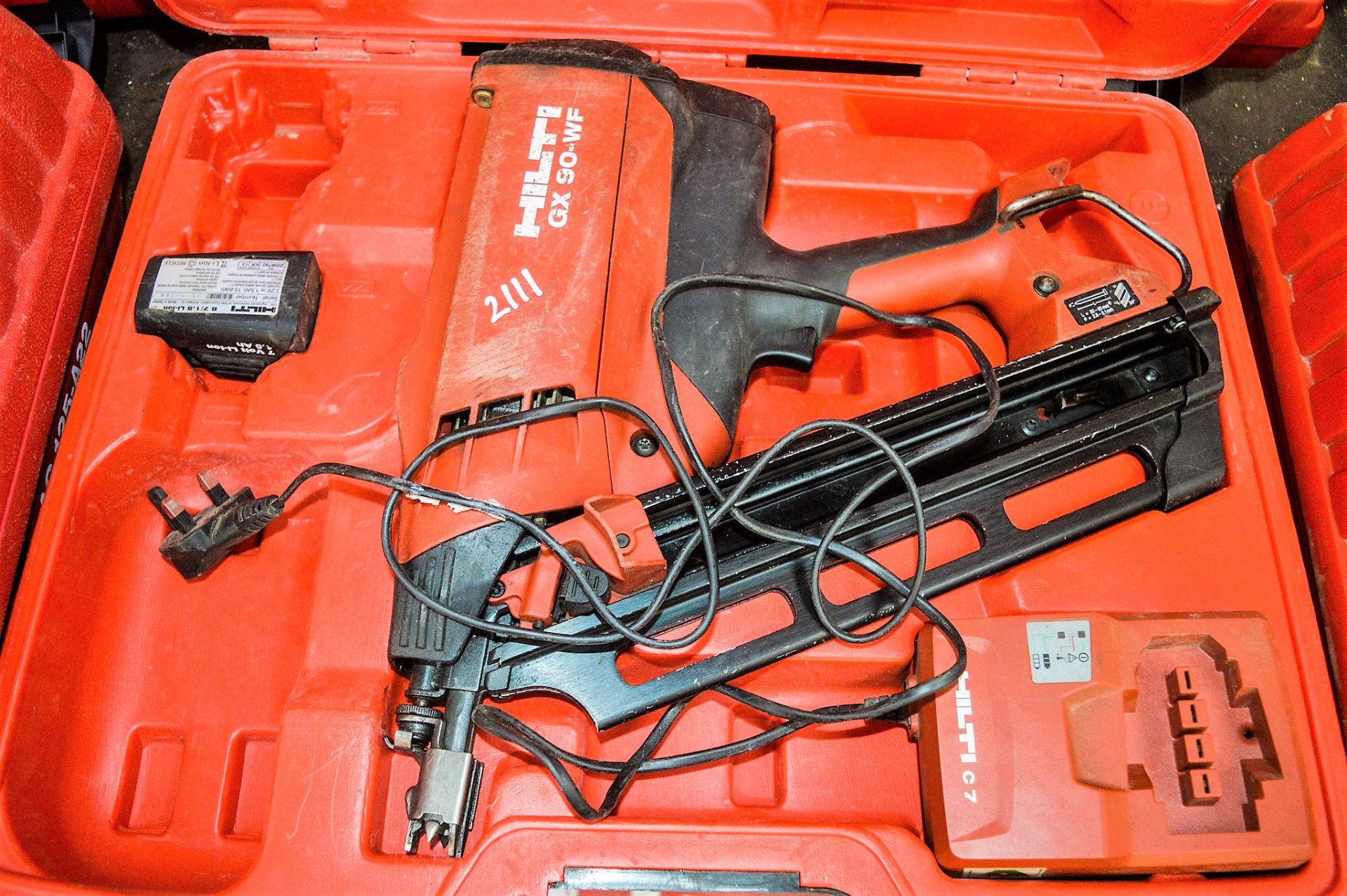 Hilti GX90-WF cordless nail gun c/w charger, battery & carry case A632300